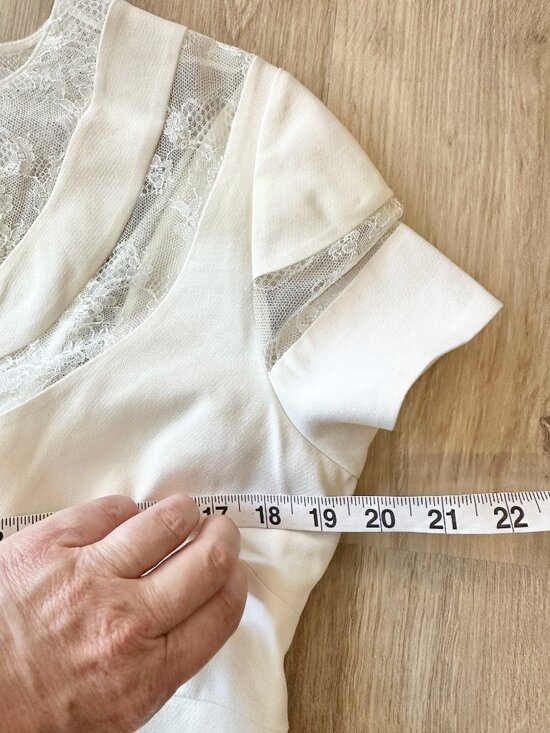 Valentino Ivory Silk Mini Dress Size 10 - Picture 3 of 10